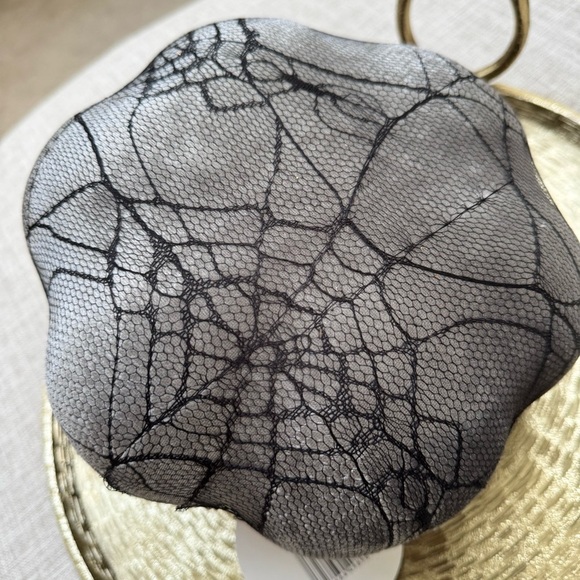 Halloween Decorative Pumpkin - Black - Spider Web & Gold Spider Accent - NWT - Picture 6 of 6